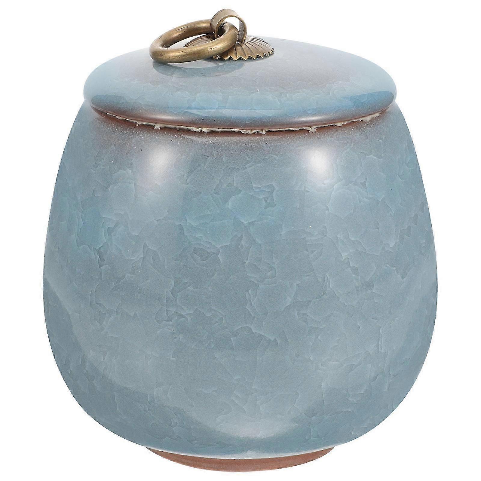 Small Ceramic Pet Urn for Dog Cat Ashes Storage Keepsake