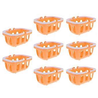 Shopping Basket Toy Kids Mini Plastic Basket with Handle 8Pcs for Pretend Play