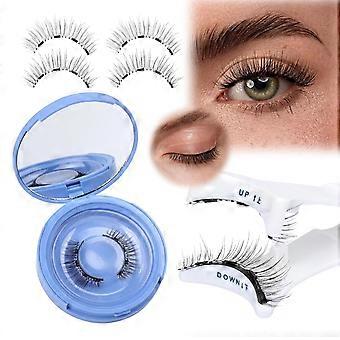 Magnetic Eyelashes with Applicator - Thin Magnetic Eyelashes, No Glue or Eyeliner Required - Reusable, 1 Pair, Black