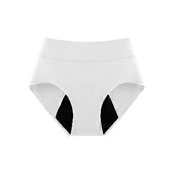 Women'S High Waist Leakproof Period Briefs Underwear Milky White 4XL