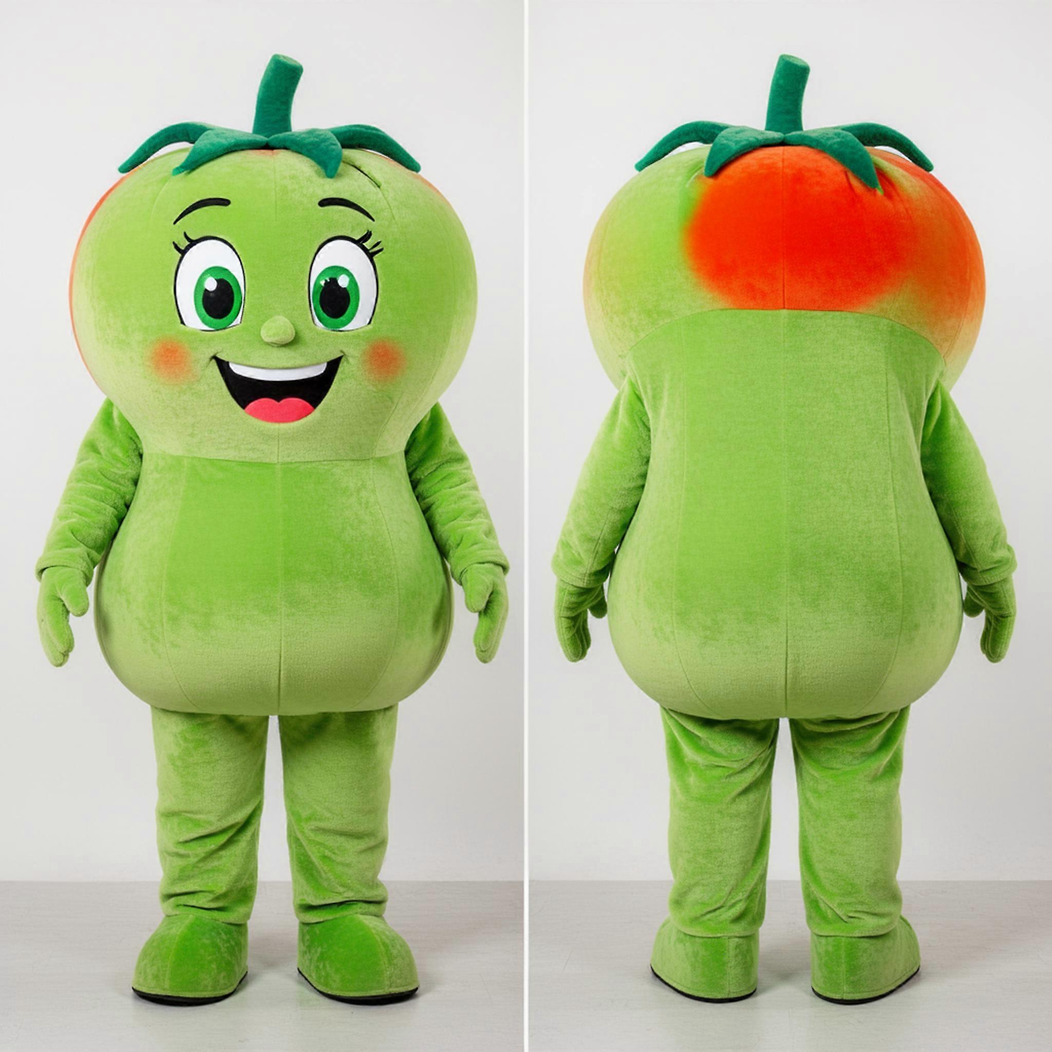 MASTICOT Lime Green Rounded Tomato Mascot