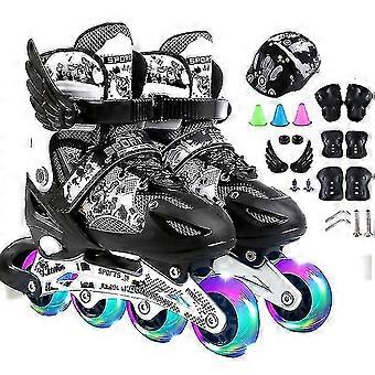 Adjustable Inline Skates For Kids And Adults With Full Light Up Wheels , Outdoor Roller Skates
