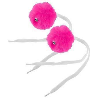 Roller Skate Pom Poms with Bell Artificial Wool Decorative Accessories 8Pcs
