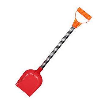Kids Snow Shovel, Lightweight Plastic, Ages 312, Safer Than Metal, Kids Beach Shovel, A01Red