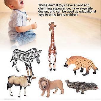 Personagens de animais, animais selvagens, brinquedos, animais da selva, jogos infantis, zoológico realista, presentes para crianças, 6 peças