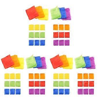 72 pezzi Sciarpe da giocoleria per bambini Sciarpe musicali da ballo Sciarpe colorate Sciarpe per il movimento Sciarpe ritmiche per bambini Movimento
