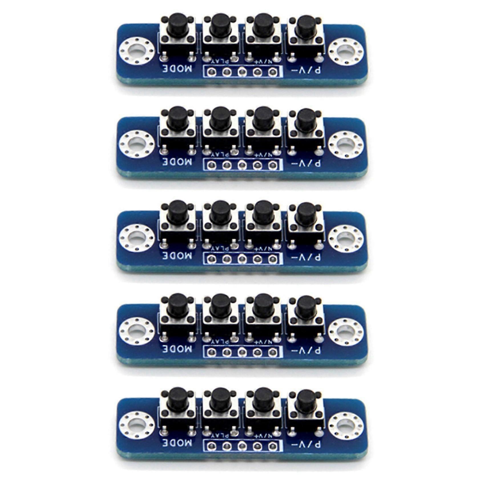 5pcs 4-bit Key Module Mcu External Key Module Switch Board Bluetooth Power Amplifier Key Board