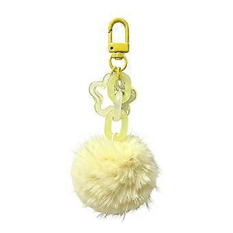 Plush Ball Keychain for Bag and Key Decorative Accessory with Star Design