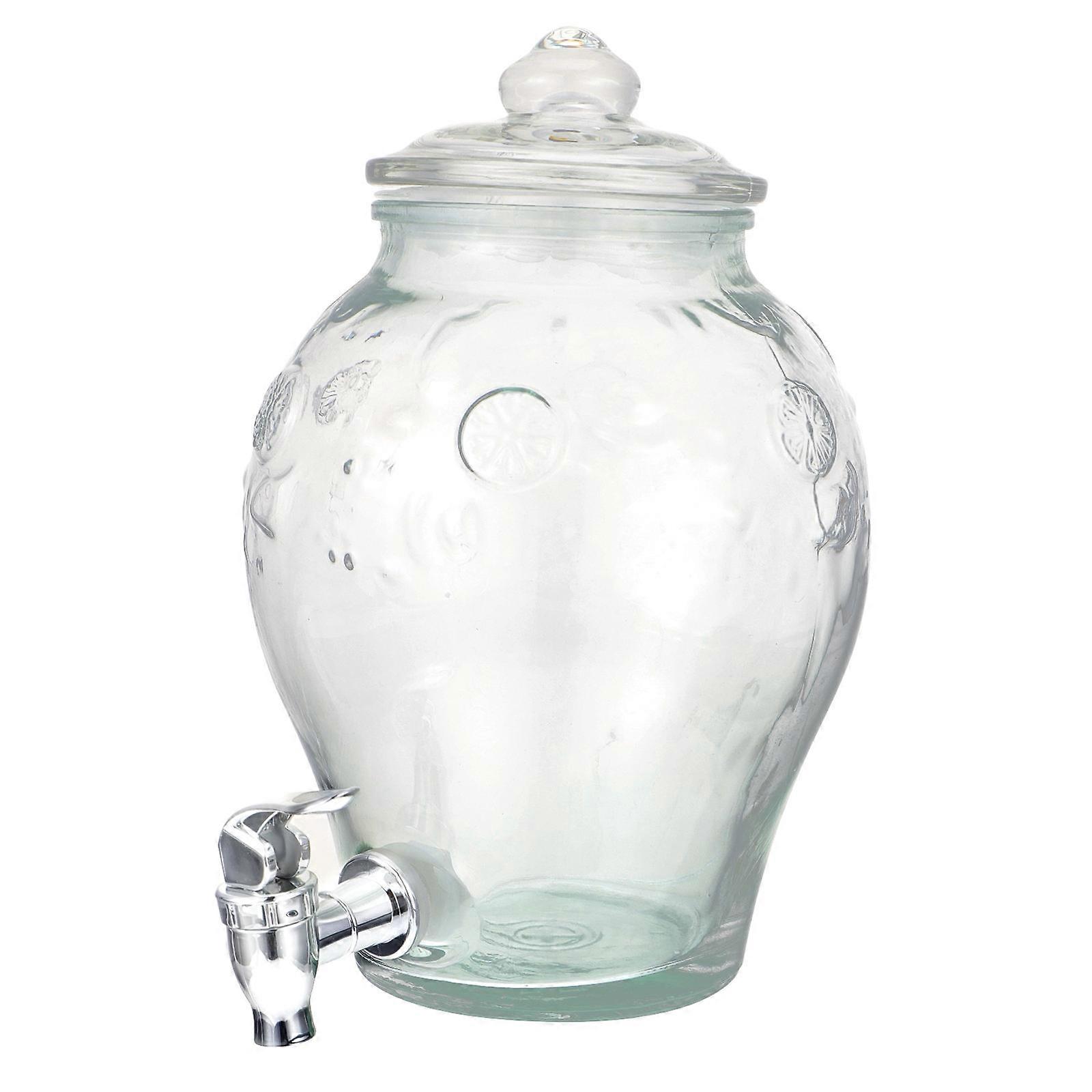 Bocal en verre hermétique avec robinet (1 pièce) pour la conservation des jus de fruits et du vin