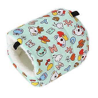 Cartoon Green Hamster Hanging Cotton Nest 21x20 Warm Thickened Small Pet Hammock Bed for Guinea Pigs Hamsters