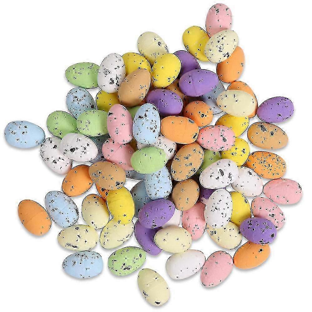 100 Pcs Multicolored Spotted Easter Egg Hanging Ornaments Easter Egg Decoration