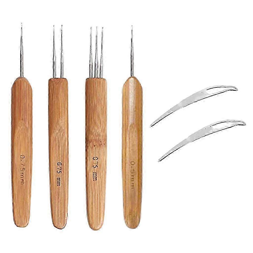 Bamboo-Handle Crochet Hooks Set