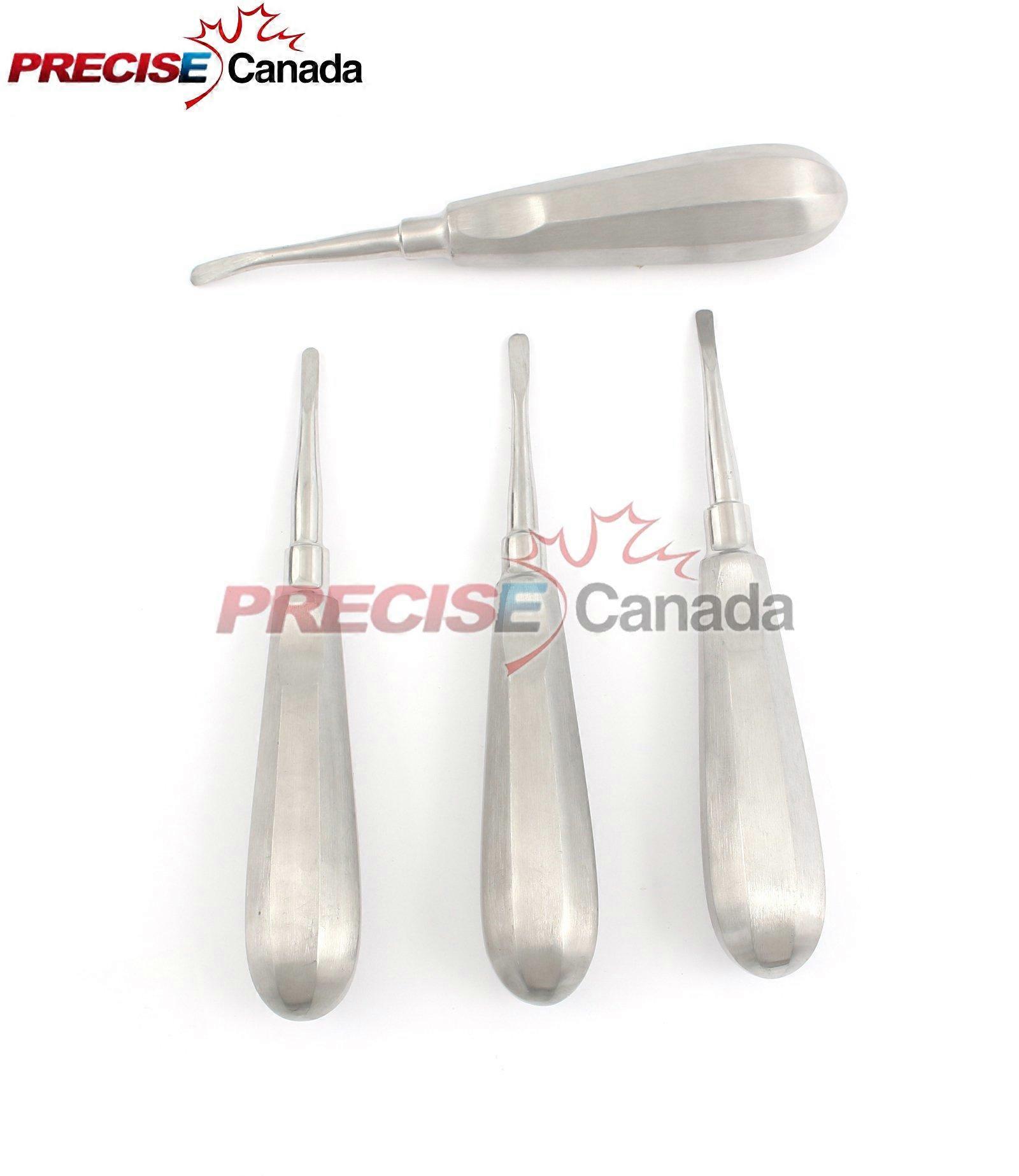German Grade 4 Dental Extraction Elevator Set 3mm 4mm CVD Treated with Precise Elevation Control