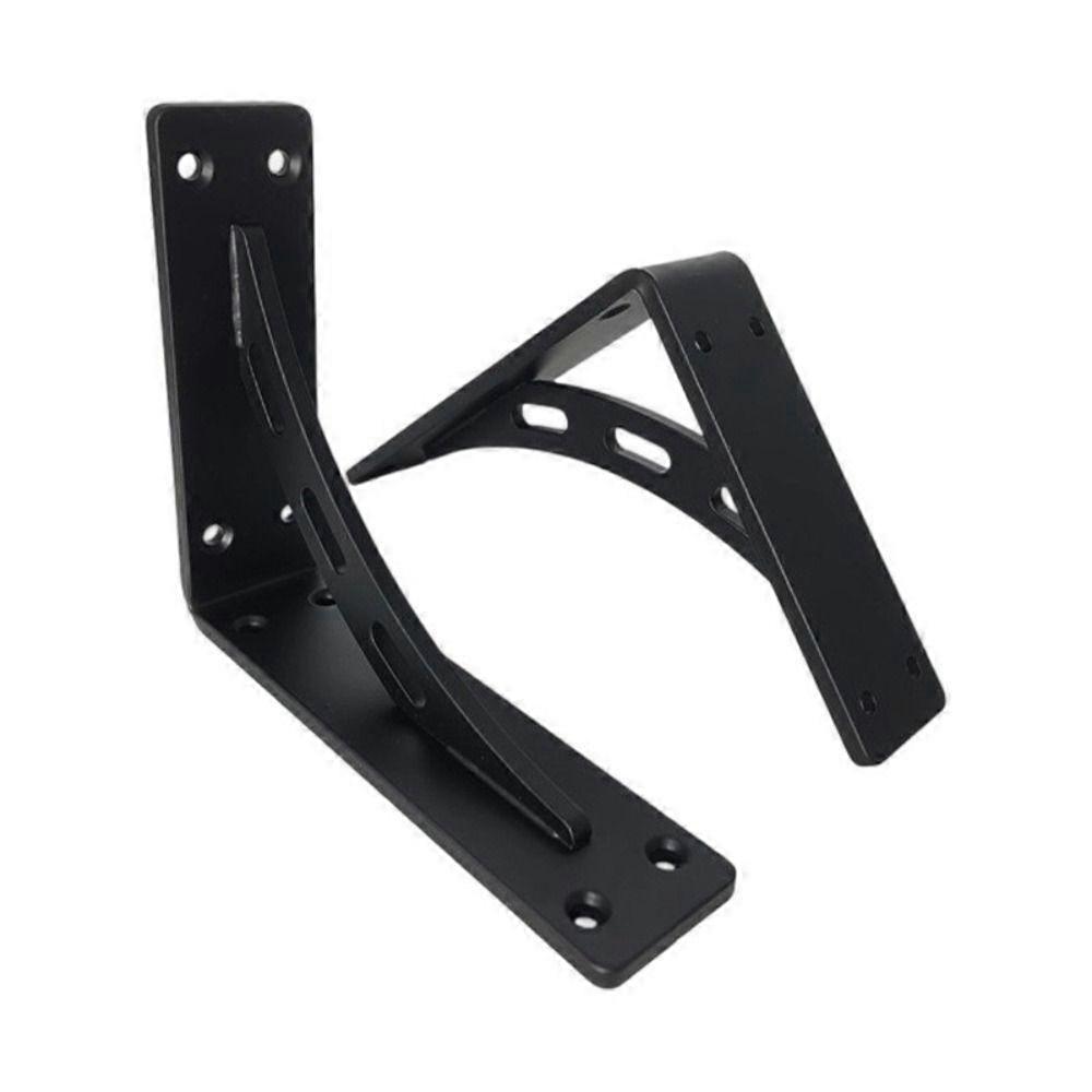 Triangular Design Heavy Duty Wall Bracket Solid Material Middle Hole Floating Shelf Bracket Stable Mounting Rust Resistance