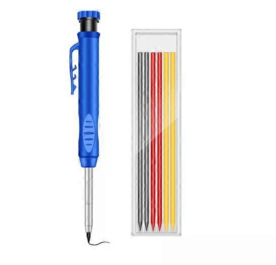 Auto Solid Carpenter Pencil Deep Hole Marking Pencil Marking Refill Carpentry Marking Scriber Construction Tools