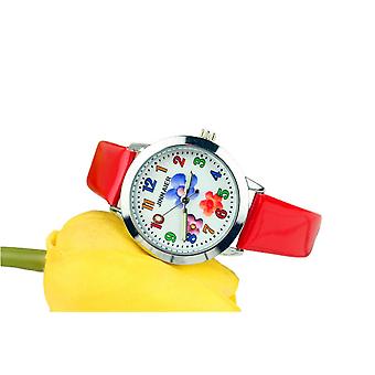 Veeki Kids Cartoon luminous word quartz watch Watch for Girls Boys 3-12 Years Old Waterproof Outdoor Analog Watch for Children red belt watch