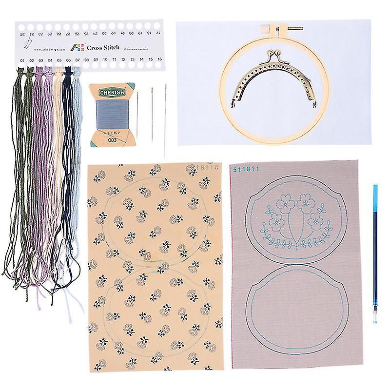 11X9.5cm Unisex Wallets & Money Clips 1 Set Handmade Embroidered Coin Wallet Material Kit Diy Coin P