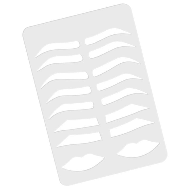 21.5X14.7cm Transparent Temporary Tattoos Eyebrow Stencil Practical Eyebrow Shaping Practice Drawing