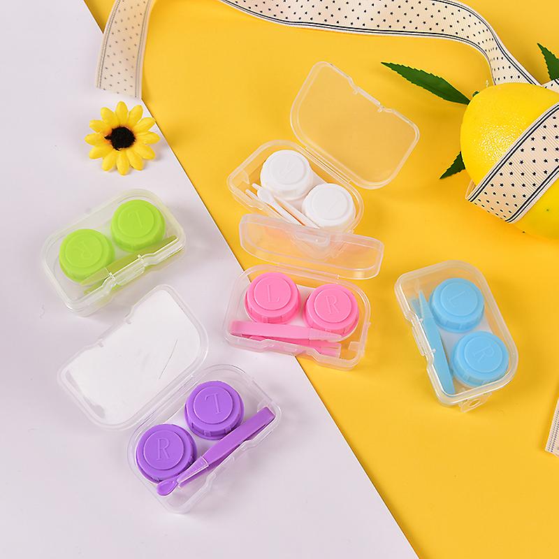 Mini Transparent Portable Contact Lens Case Storage Box Holder Container