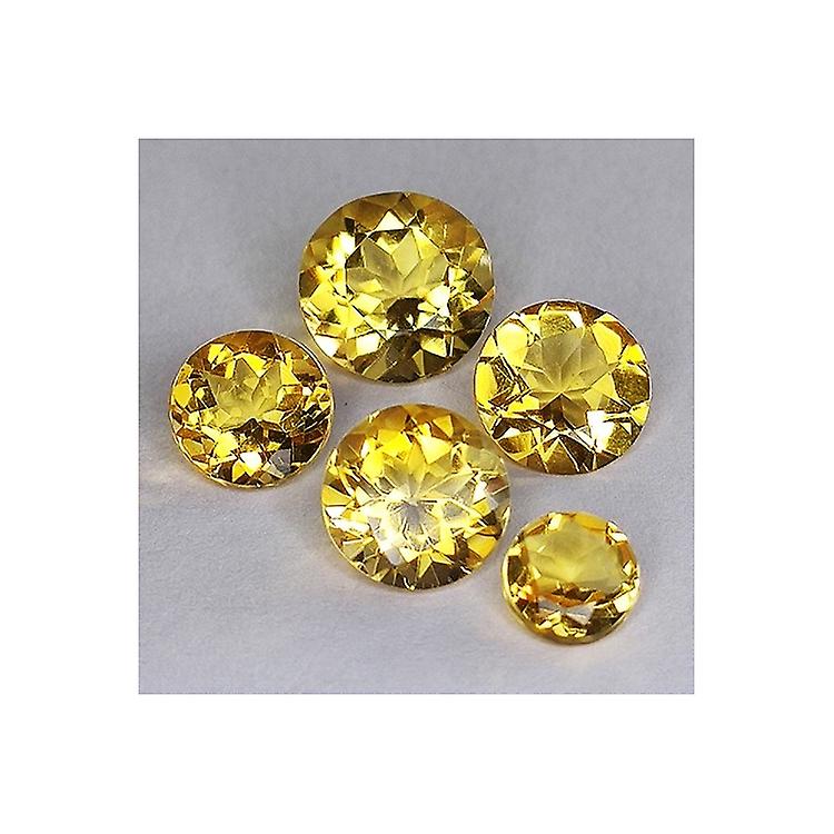 7,91ct Set Citrine Round Cut awo95