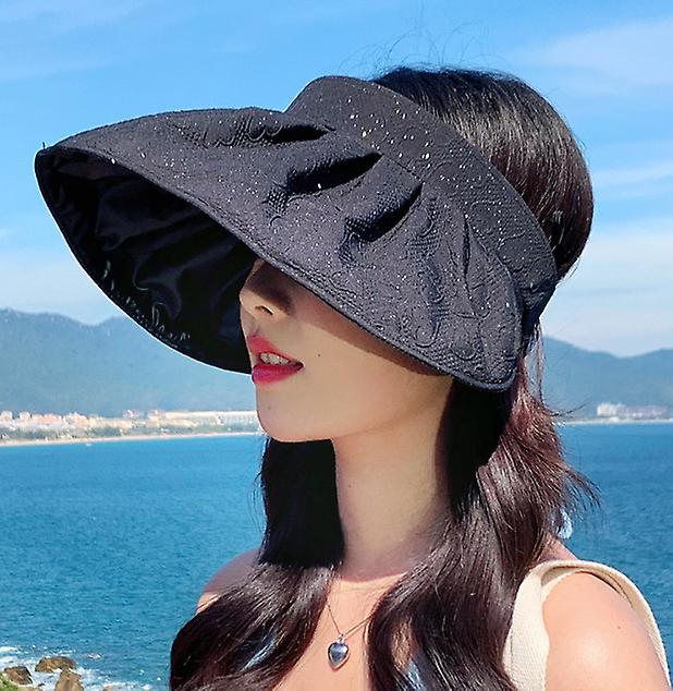 איכות גבוהה בגדי ריקוד נשים קיץ ריק למעלה כובע שמש גדול שוליים אופנה כובע מעטפת קרם הגנה uv כיסוי פנים כובע שמש