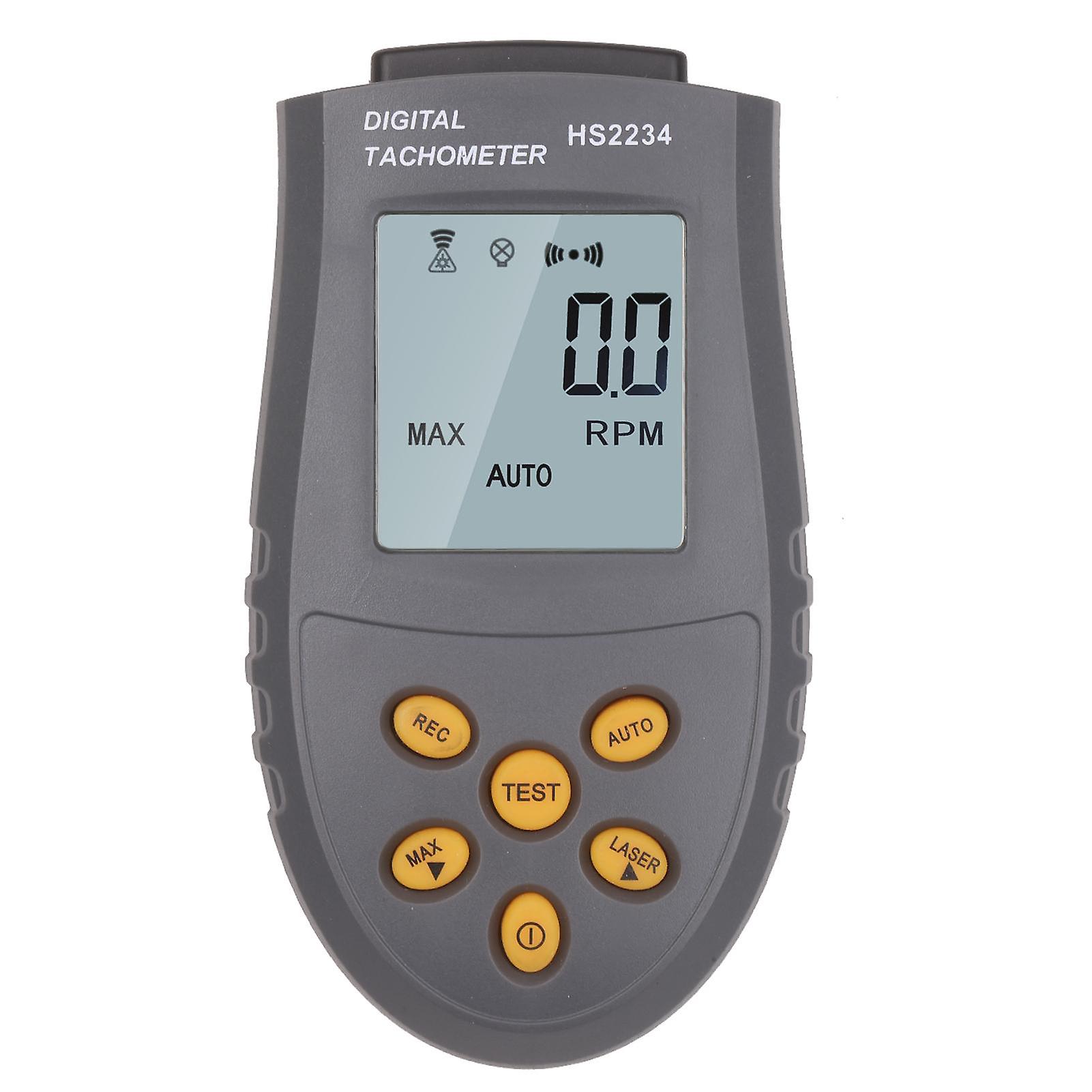 Portable High-precision Digital Tachometer with Laser Manual/Automatic Measurement Speedometer LCD