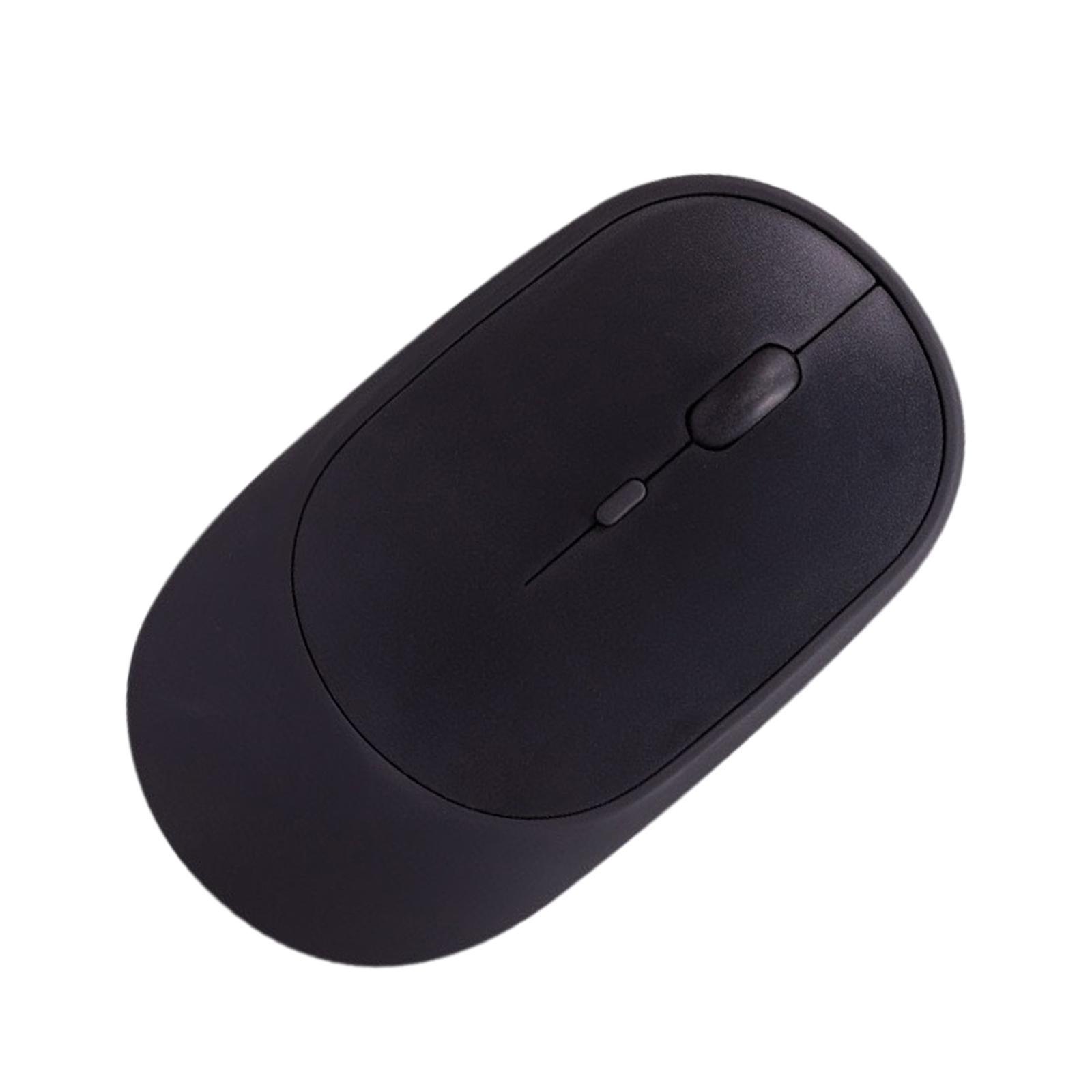 Cordless Bluetooth Mute Mouse Desktop Computer Gadget for Office Black