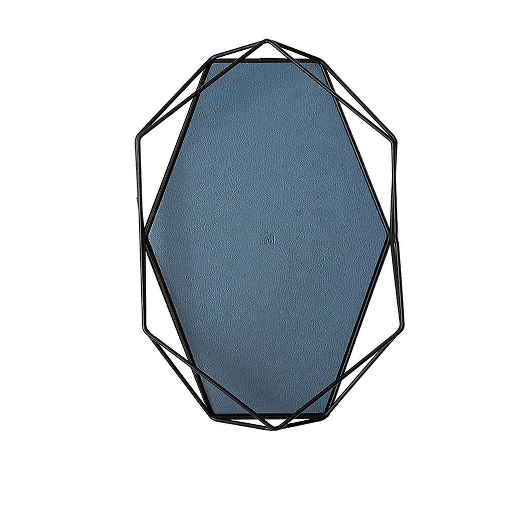 Hexagon Serving Tray Display Storage Organizer for Coffee Tea  Pink