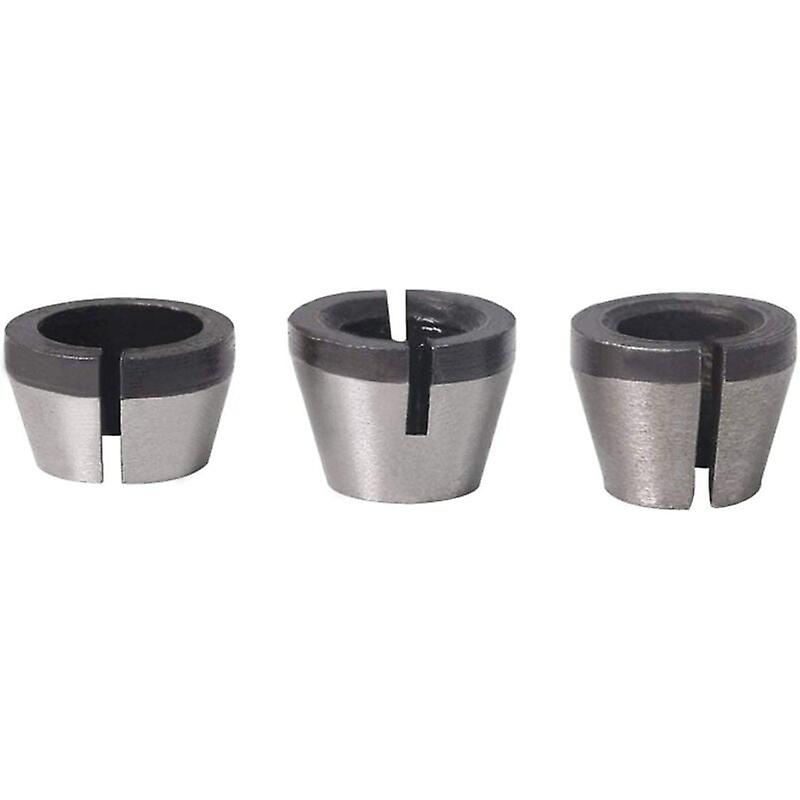 3PCS Collet Set Engraving Machine Collet Chuck Adapter Collets Chuck 6.35mm 8mm 6mm For Electric Cutting Machine Router Bit Chuck