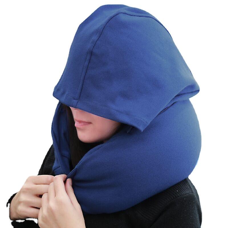 U-shape Travel Pillow With Cap For Airplane - Comfortable Sleep Pillow For Home And Travel