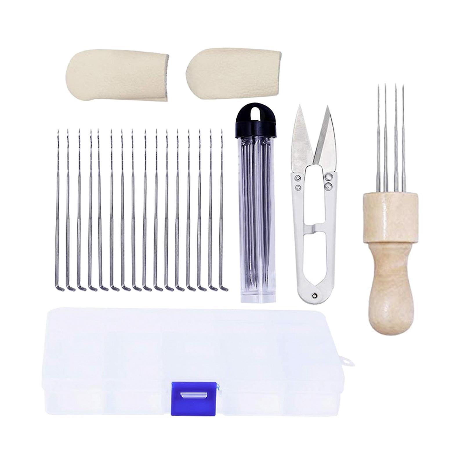 Needle Felting Kits Wool Felt Needles Professionals Grip Finger Cot Tools
