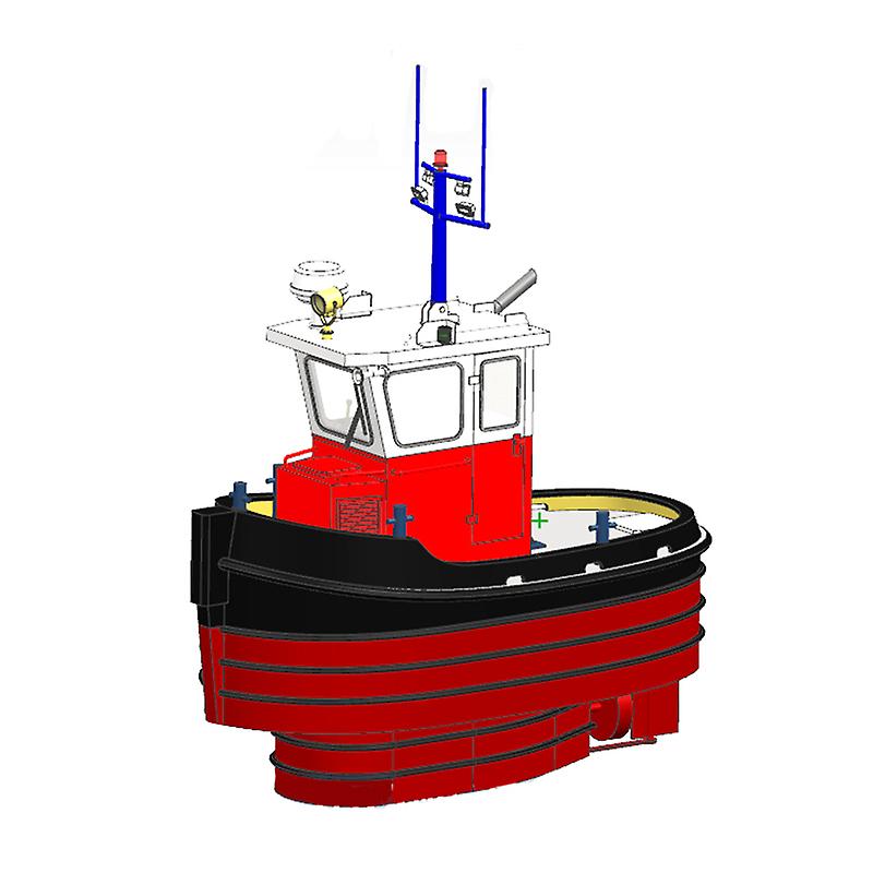 1/18 220mm M5 Tug Boat Manuel Assemblage Télécommande Modèle de Bateau Kit