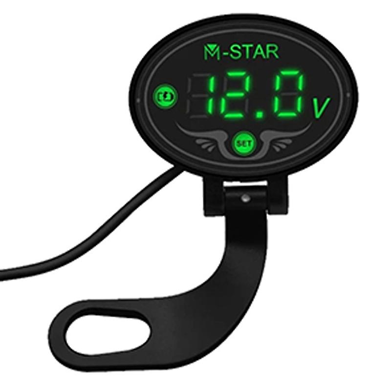 12v24v Motorcycle Car Battery Voltmeter Led Display With Low Voltage Warning Det Meter Led Digital Voltmeter Gauge Waterproof