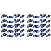 40pcs 4 Shape 1/4" Pneumatic Quick Couplers, Quick Coupler Catch Up To Connect Water Pipe Fitting, Versailles