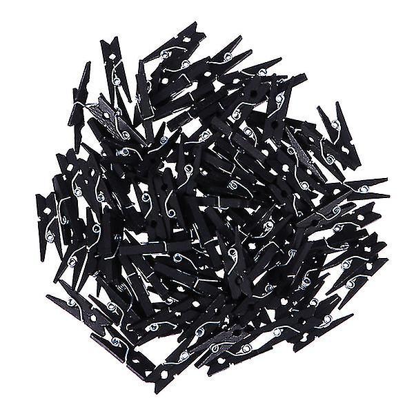 200pcs Wooden Clamps Mini Color Small Clip Versatile Clothespin Clips Multi-purpose Natural Wooden C