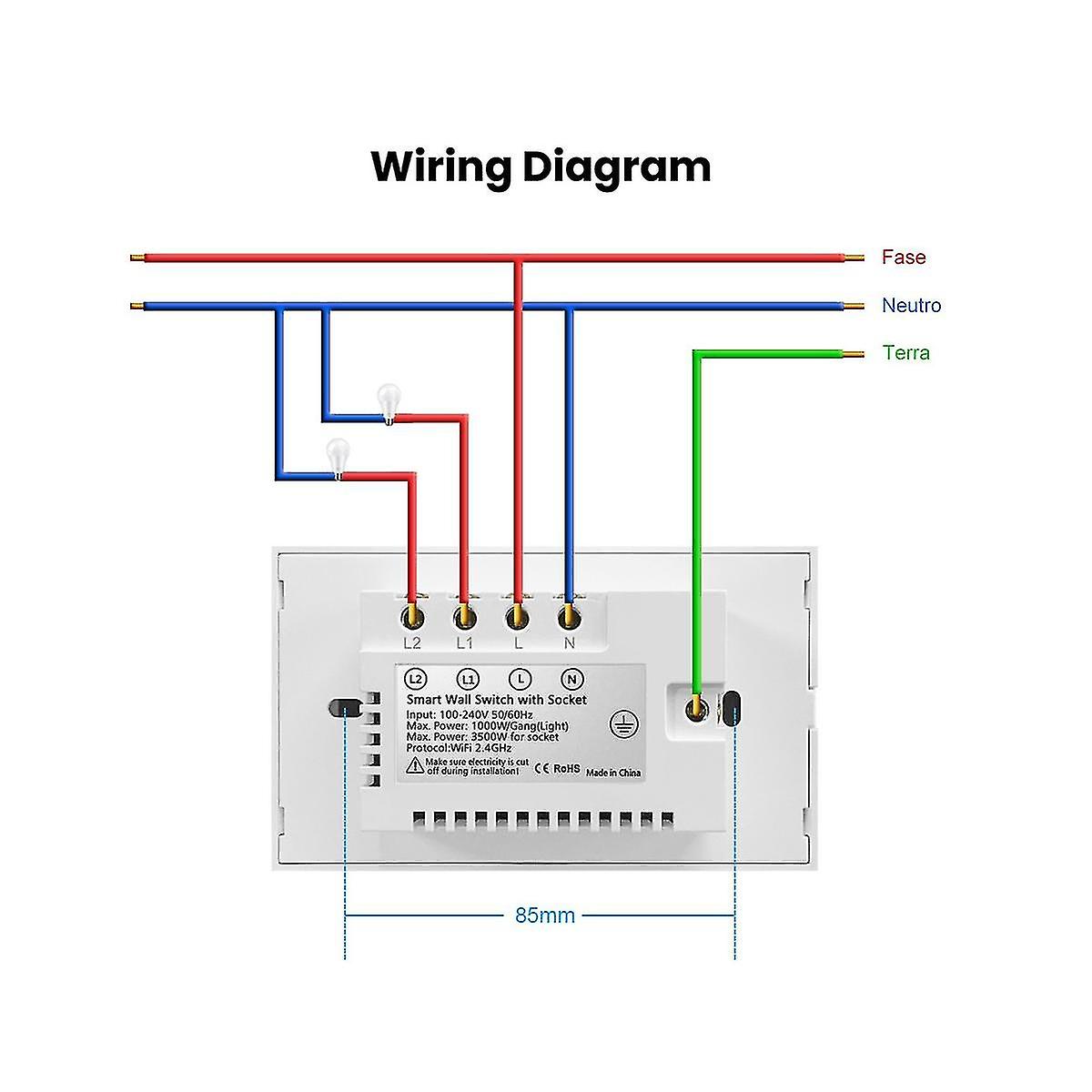 Tuya Wifi S With Socket, Touch-sensor Interruptor S For Hom