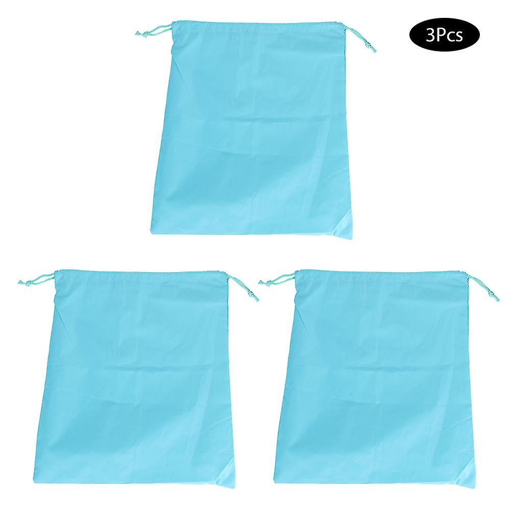 3Pcs LargeCapacity Waterproof DustProof Nylon Drawstring Bag for Clothes Shoes Storage