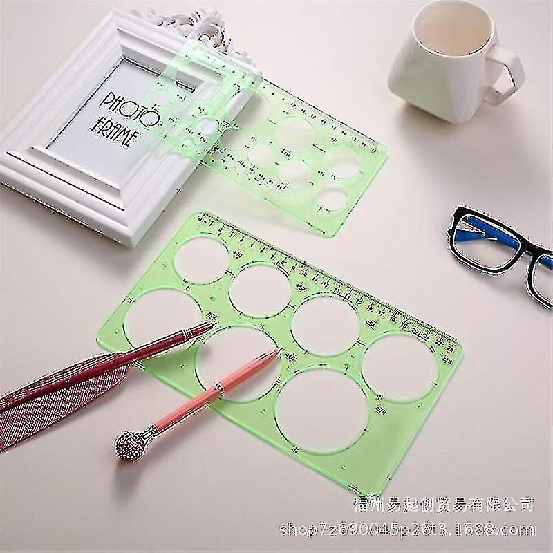 3pcs Circular Template Measuring Geometry Ruler