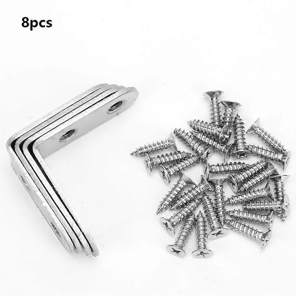 8pcs Thick Stainless Steel Corner Code Right Angle Bracket 90 Degrees Laminate Connector