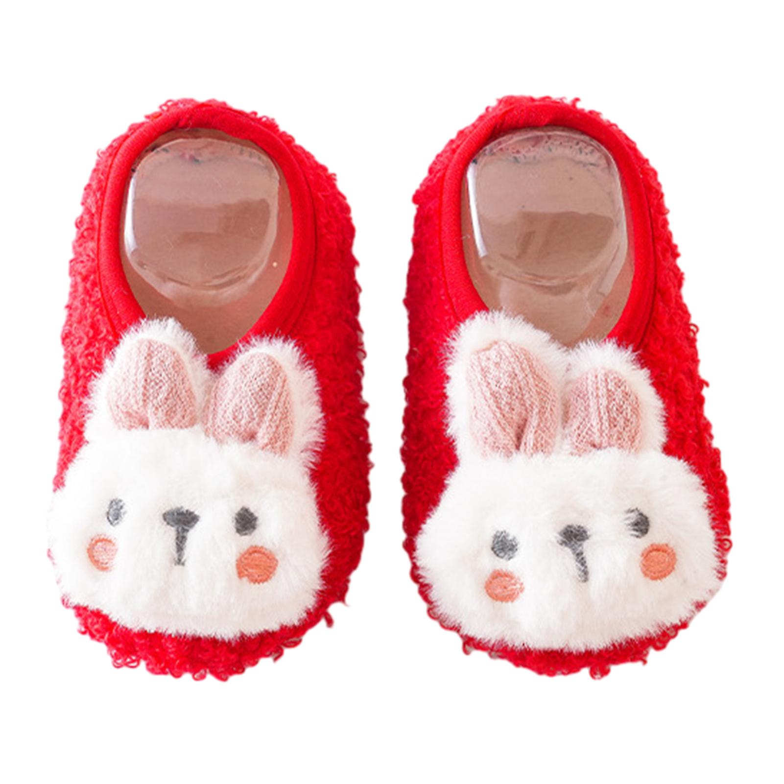 Children's Cute Rabbits Floor Socks Shoes Soft Comfy Non-Slip Sole Shoes for Boys Girls