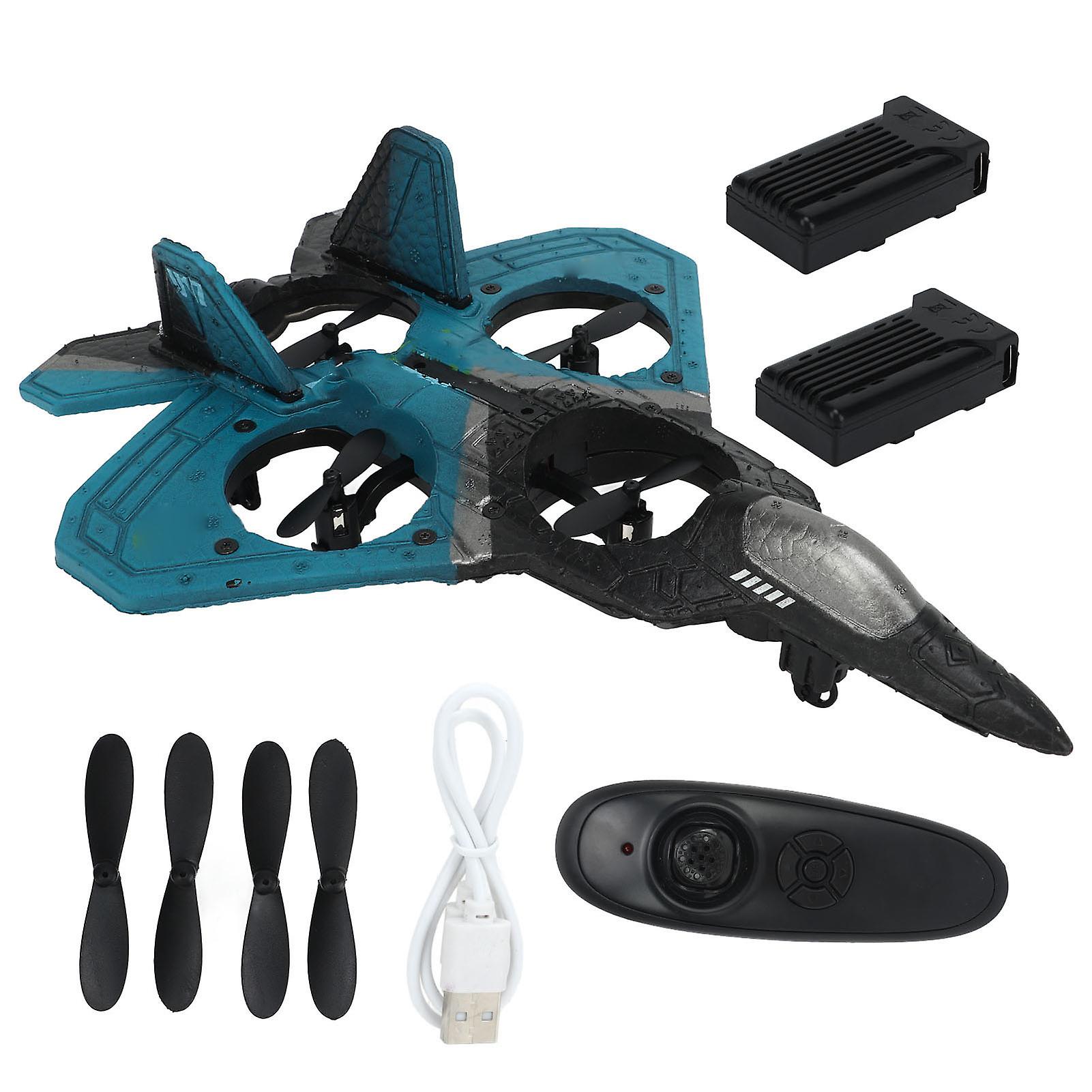 2.4 GHz Kids RC Glider Model LED Light Stable Flight Remote Control Plane Toy with Propeller