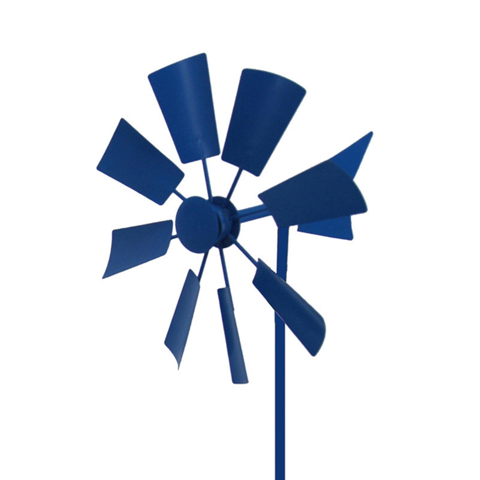 Retro Windmill Spinner Garden Stake Pinwheel Outdoor Decor Metal Spinners Garden Windmill with Metal