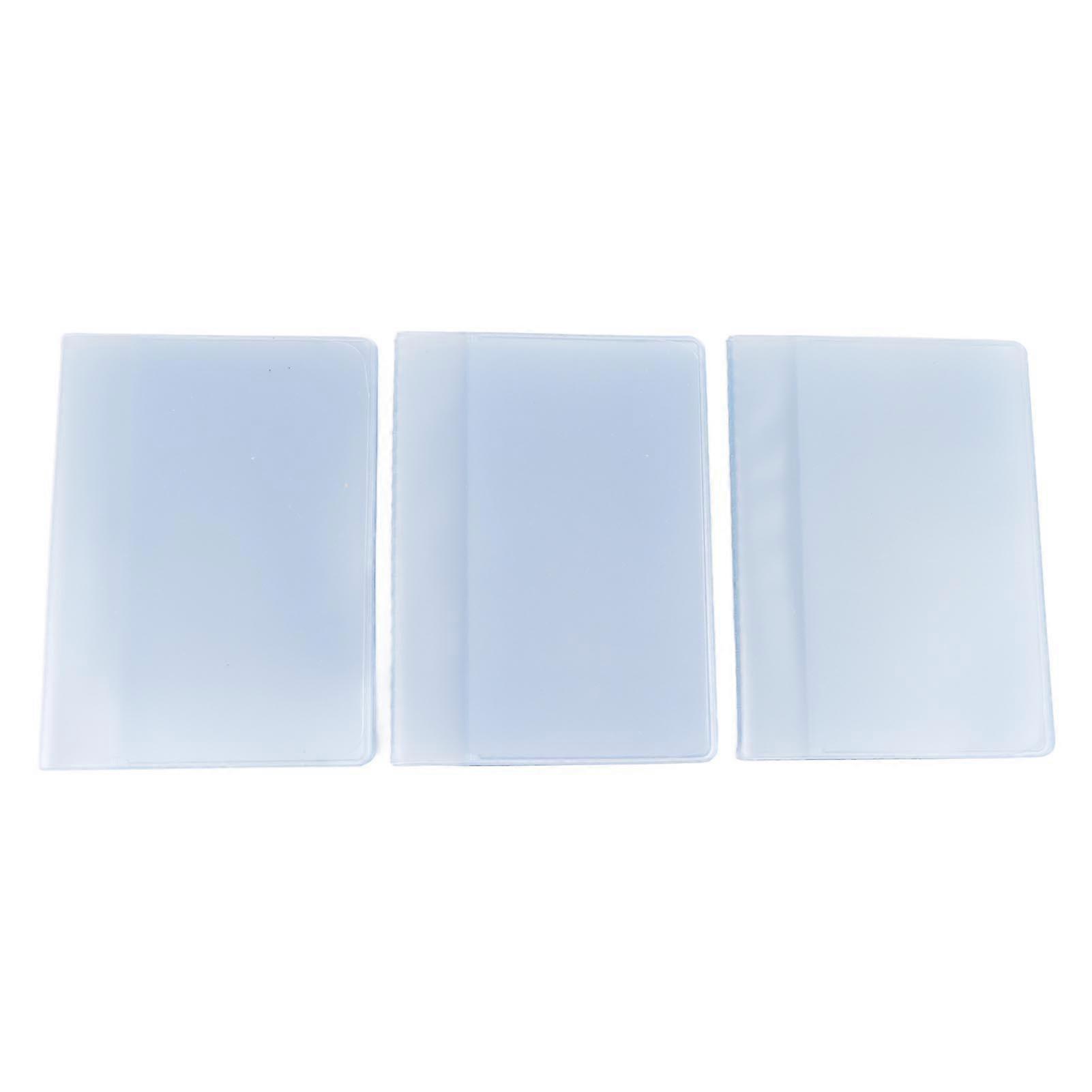 3 Pack Soft Clear PVC Wallet Pockets, 10, 20 or 30 Pages, Multipurpose Credit Card Holder for Family, Travel and Business
