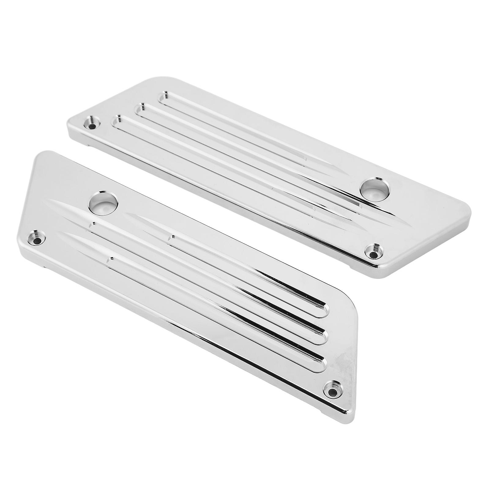 2 Pcs Silver Saddlebag Latch Covers for Touring 1993-2013