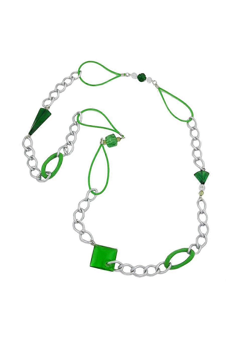 Necklace Curb Chain With Rubber 100cm - Gl02488