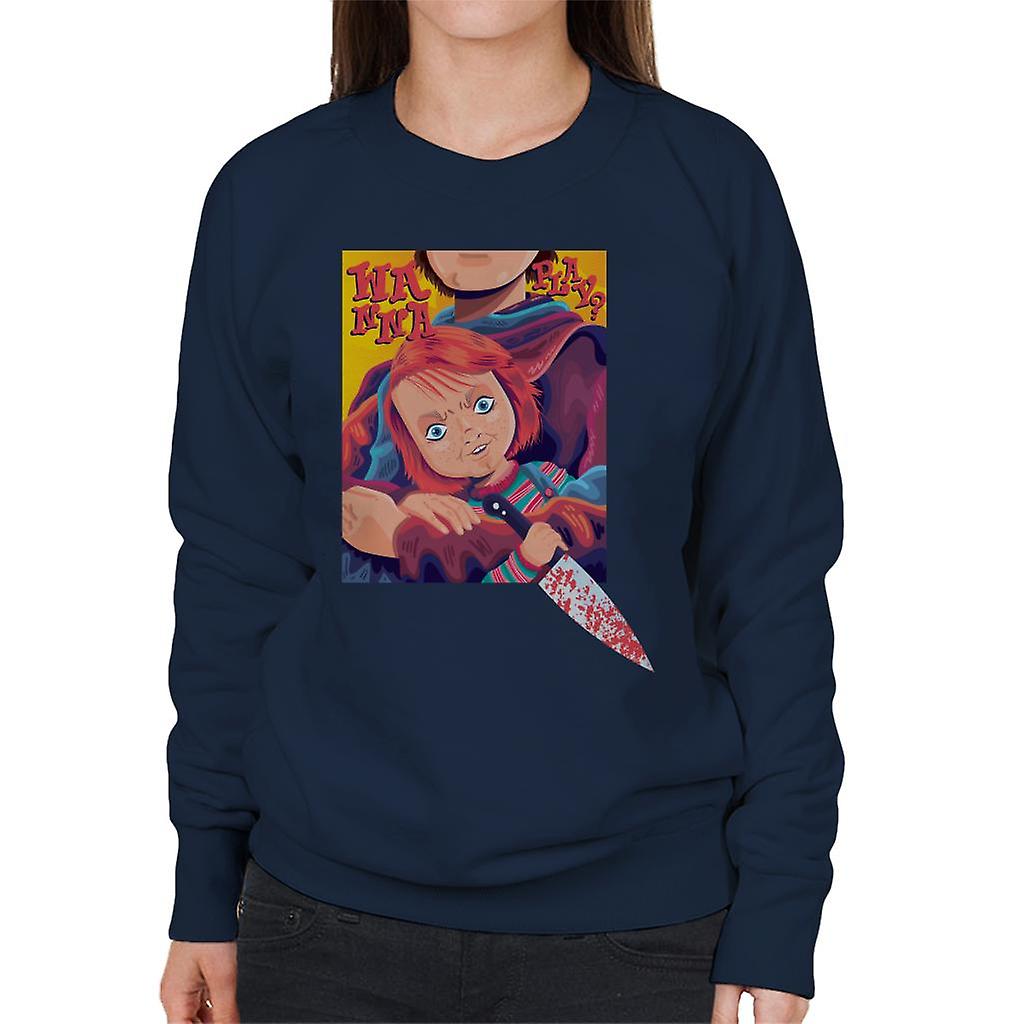 Chucky Wanna Play Knife Women's Sweatshirt