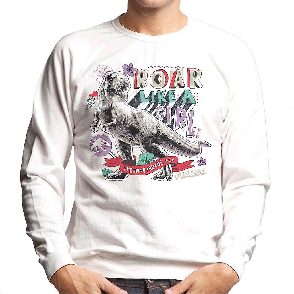 Jurassic Park Tyrannosaurus Rex Roar Like A Girl Men's Sweatshirt