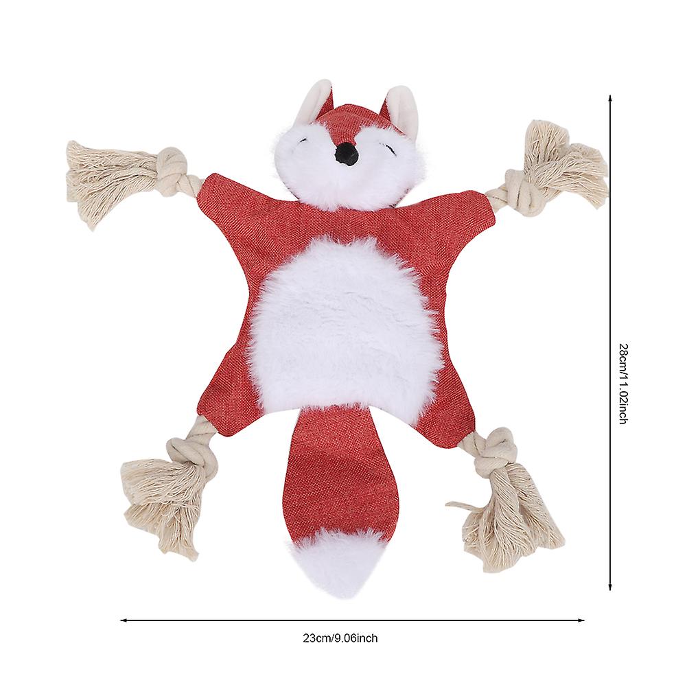 Soft Plush Pet Sounding with Ringing Paper Teeth Cleaning Protection Chewing Biting Interactive Training Toy for DogsRed 