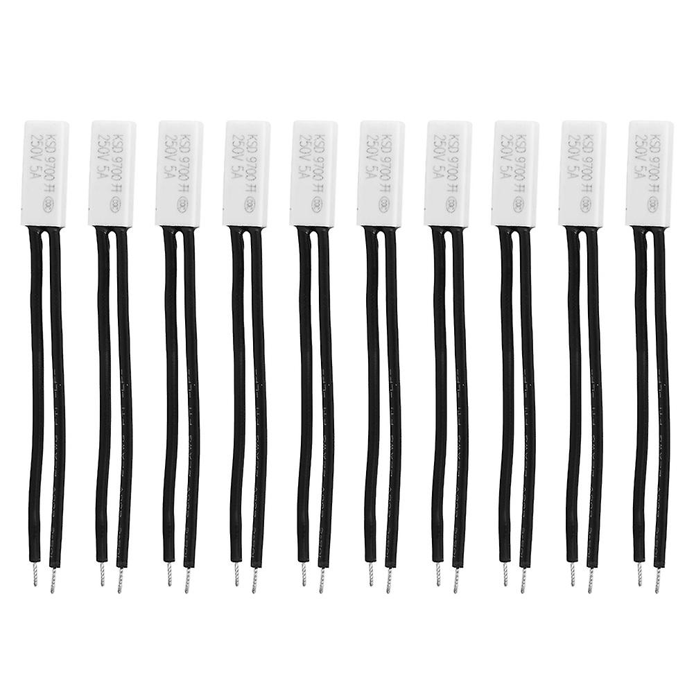 10pcs KSD9700 Normally Open Temperature Control Switch Thermal Protector Plastic Probe 40°C