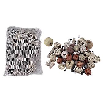 Aquarium Bio Balls Ceramic Rings Set - 10 in 1 - Fish Tank Pond Filter Media